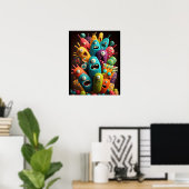 Adorable Candy Monsters Poster (Heimbüro)
