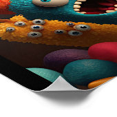 Adorable Candy Monsters Poster (Ecke)