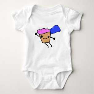 Adorable Captain Cupcake Superhero Cute Kids Gesch Baby Strampler