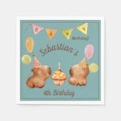 Adorable Capybara Feier Serviette (Vorderseite)