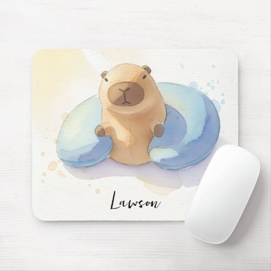 Adorable Capybara Mouse Pad  Mousepad (Mit Mouse)