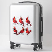 Adorable Cardinal Bird Sticker Collection (Koffer)