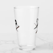 Adorable Carolina Chickadee Cartoon Glas (Links)
