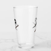 Adorable Carolina Chickadee Cartoon Glas (Rechts)