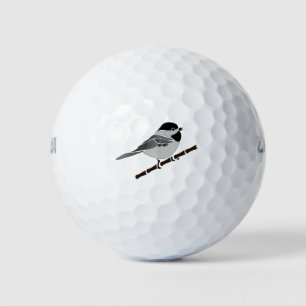 Adorable Carolina Chickadee Cartoon Golfball