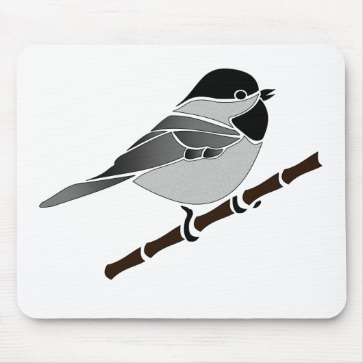 Adorable Carolina Chickadee Cartoon Mousepad (Vorne)