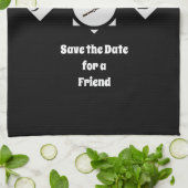 Adorable Carolina Chickadee Monogramm Foto Geschirrtuch (Gefaltet)