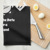 Adorable Carolina Chickadee Monogramm Foto Geschirrtuch (Viertel Falte)