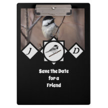 Adorable Carolina Chickadee Monogramm Foto