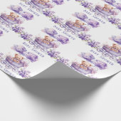 Adorable Carriage Teddy Bear Girl Babydusche Geschenkpapier (Ecke)
