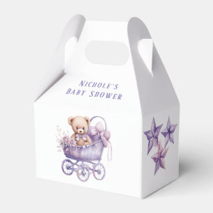 Adorable Carriage Teddy Bear Girl Babydusche Geschenkschachtel