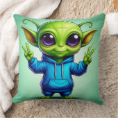 Adorable Cartoon Alien Kissen (Decke)