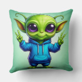 Adorable Cartoon Alien Kissen (Rückseite)