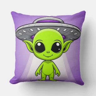 Adorable Cartoon Alien Kissen