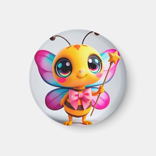 Adorable Cartoon Bee Fairy Magnet (Vorne)