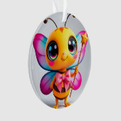 Adorable Cartoon Bee Fairy Ornament (Vorderseite)