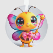 Adorable Cartoon Bee Fairy Ornament (Rückseite)