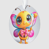 Adorable Cartoon Bee Fairy Ornament (Vorderseite)