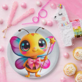Adorable Cartoon Bee Fairy Pappteller (Party)