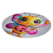 Adorable Cartoon Bee Fairy Schneidebrett (Ecke)