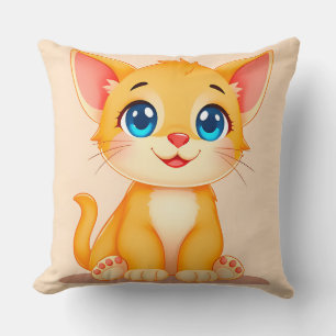 Adorable Cartoon Cat Kissen