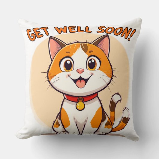 Adorable Cartoon Cat Kissen (Vorderseite)