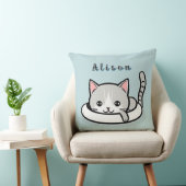 Adorable Cartoon Cat-Ruhe spielend Kissen (Stuhl )