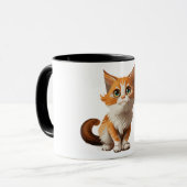 Adorable Cartoon Cat Tasse (Vorderseite Links)