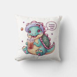 Adorable Cartoon Dinosaur: Gemütlich, Kawaii Vibes Kissen