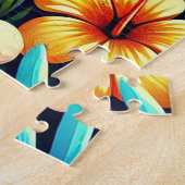 Adorable Cartoon Dinosaurier Amidst Vibrannt Tropi Puzzle (Seite)