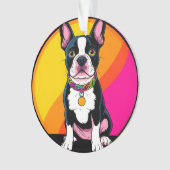 Adorable Cartoon Dog Ornament (Vorderseite)