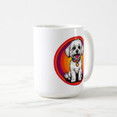 Adorable Cartoon Dog Tragen einer Kette Kaffeetasse (VorderseiteRechts)