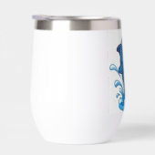 "Adorable Cartoon Dolphin Splashing in Joy" (Rechts)