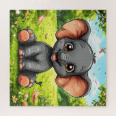 Adorable Cartoon Elephant Puzzle (Horizontal)
