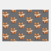 Adorable Cartoon Fox Gift Geschenkpapier Set (Vorderseite 3)