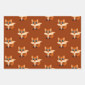 Adorable Cartoon Fox Gift Geschenkpapier Set (Vorderseite)