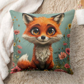 Adorable Cartoon Fox Kissen (Decke)
