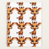 Adorable Cartoon Giraffe Graphic - Niedlich Safari Planer (Vorderseite)