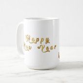 Adorable Cartoon Hund mit Weihnachtsmannmütze Kaffeetasse (Vorderseite Links)