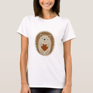 Adorable Cartoon Igel Holen eines Herzens T-Shirt