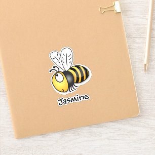 Adorable Cartoon-Illustration fliegender Bienen Aufkleber