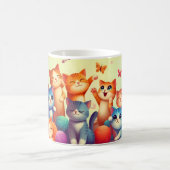 Adorable Cartoon Katzen Kaffeetasse (Mittel)
