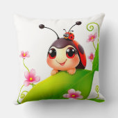 Adorable Cartoon Ladybug Kissen (Rückseite)