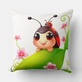 Adorable Cartoon Ladybug Kissen