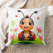 Adorable Cartoon Ladybug Kissen (Decke)