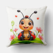 Adorable Cartoon Ladybug Kissen (Rückseite)