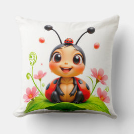 Adorable Cartoon Ladybug Kissen