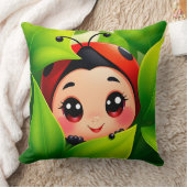 Adorable Cartoon Ladybug Kissen (Decke)