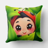 Adorable Cartoon Ladybug Kissen (Rückseite)