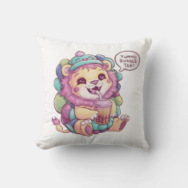 Adorable Cartoon Lion: Gemütlich, Kawaii Vibes Kissen